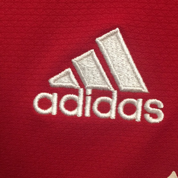 Adidas Men’s XL Red Climalite Soccer Jersey Fat Belly’s Irish Pub Logo. #18 - Picture 3 of 9